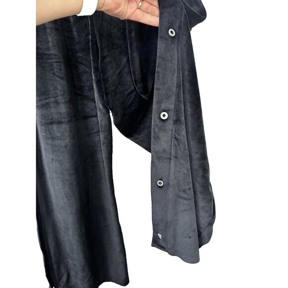 Victorias Secret Velour Track Pants XL Black Glam Rhinestone Y2K Wide Leg Lounge - Picture 3 of 11